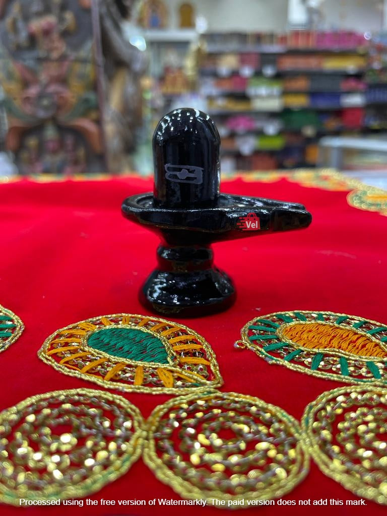 Fiber Idol of Shivlingam ( Shiny black )