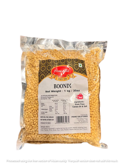 Prime Gold Plain Boondi 1Kg
