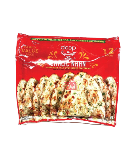 Deep Garlic Naan 12Pcs Frozen