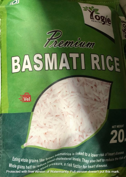 Yogie Premium Basmati Rice 20KG