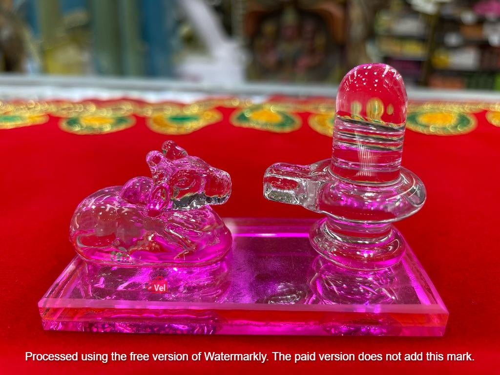 Glass Idol Nandhi Shivlingam