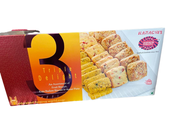 Karachi Triple Delight Fruit Kajubadam Kesarpista 600G