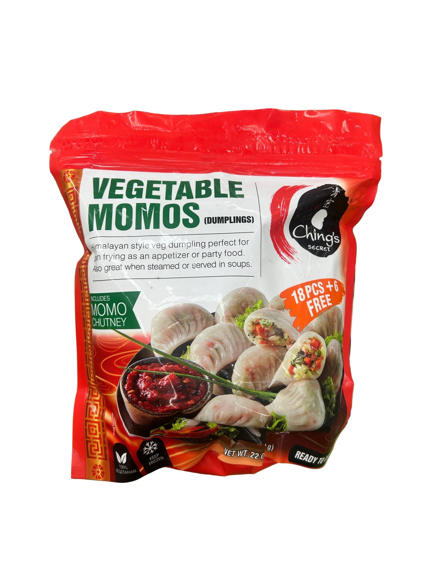 Ching's Vegetable Momos (Dumplings) 624G