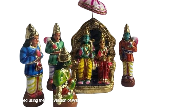 Ramar Pattabishagam Set/ Dasa Avataram Golu Set/ Ten Incarnations Navarathri Dolls/ Kolu dolls/ Dasavatara Golu Bommai/ Dhasavataram Navaratri Set/ Ten Avatars Golu Dolls/ Dasa Avatars Navarathri Set/ Navarathri golu dolls