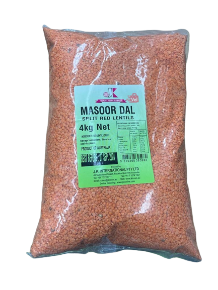 JK Red Lentils 4Kg