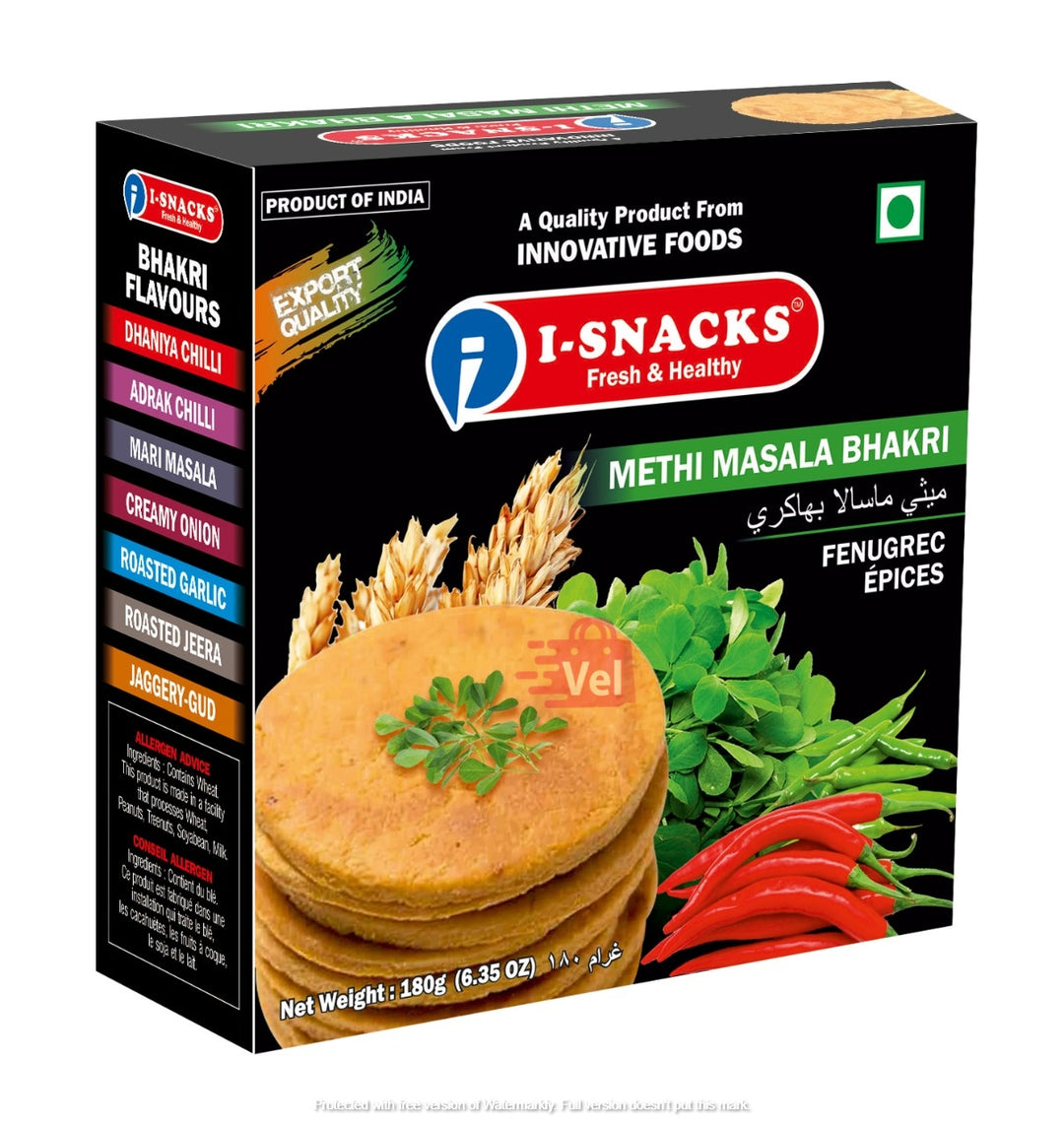 Isnacks Methi Masala Bhakri 180G