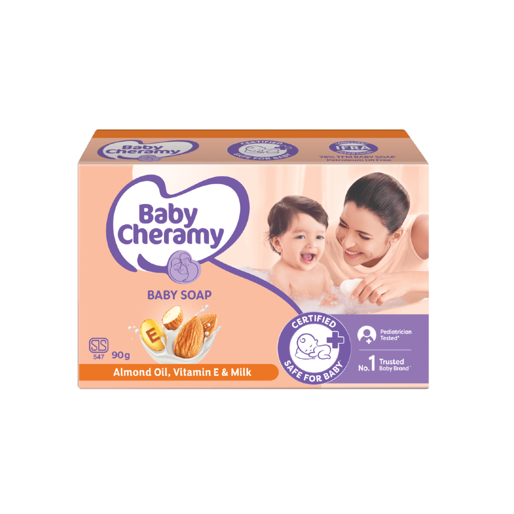 Baby Cheramy Soap Almond Oil, Vitamin E And Milk 90G