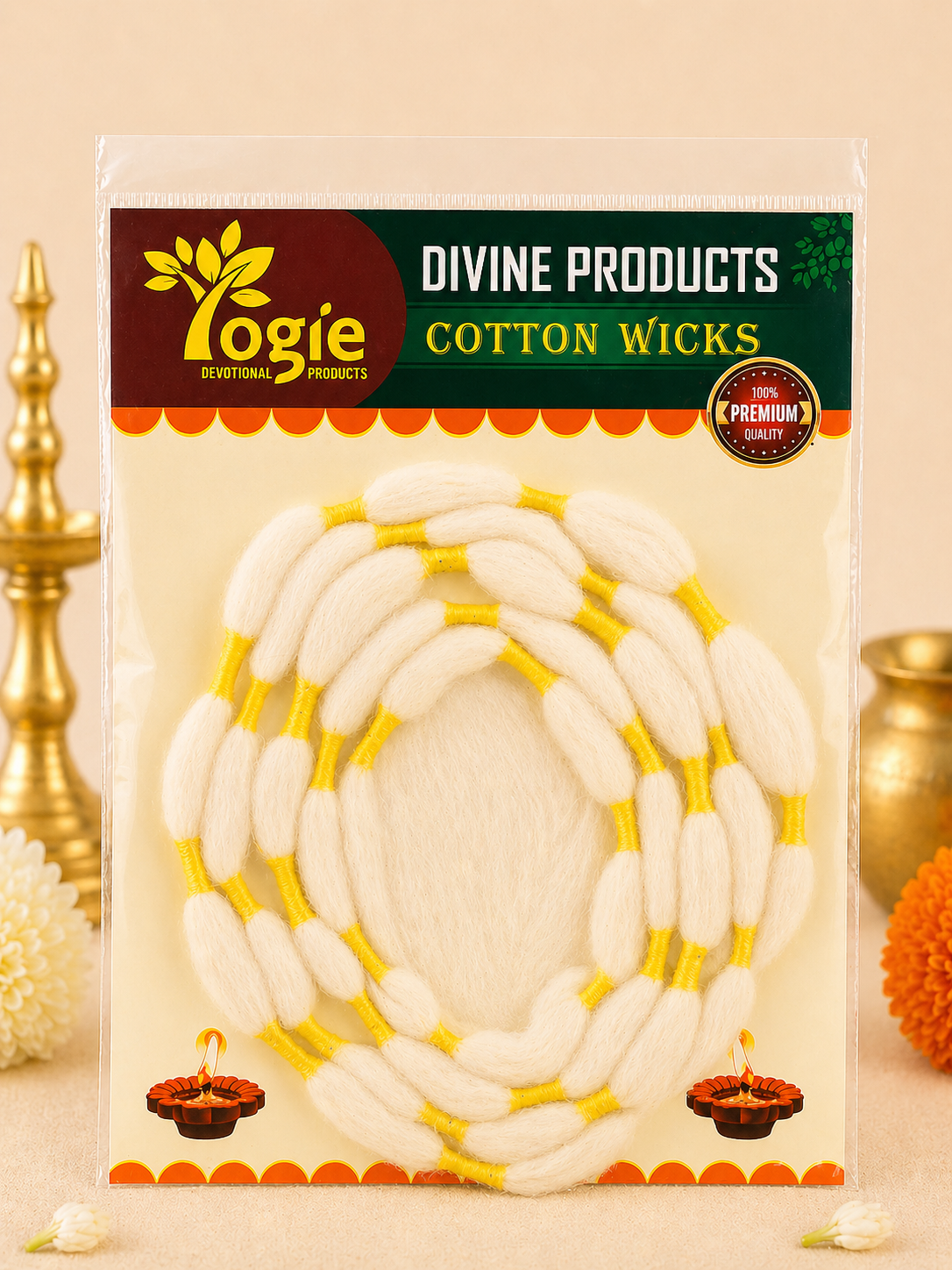 Yogie Panju Vasthiram Yellow Cotton Malai Pack