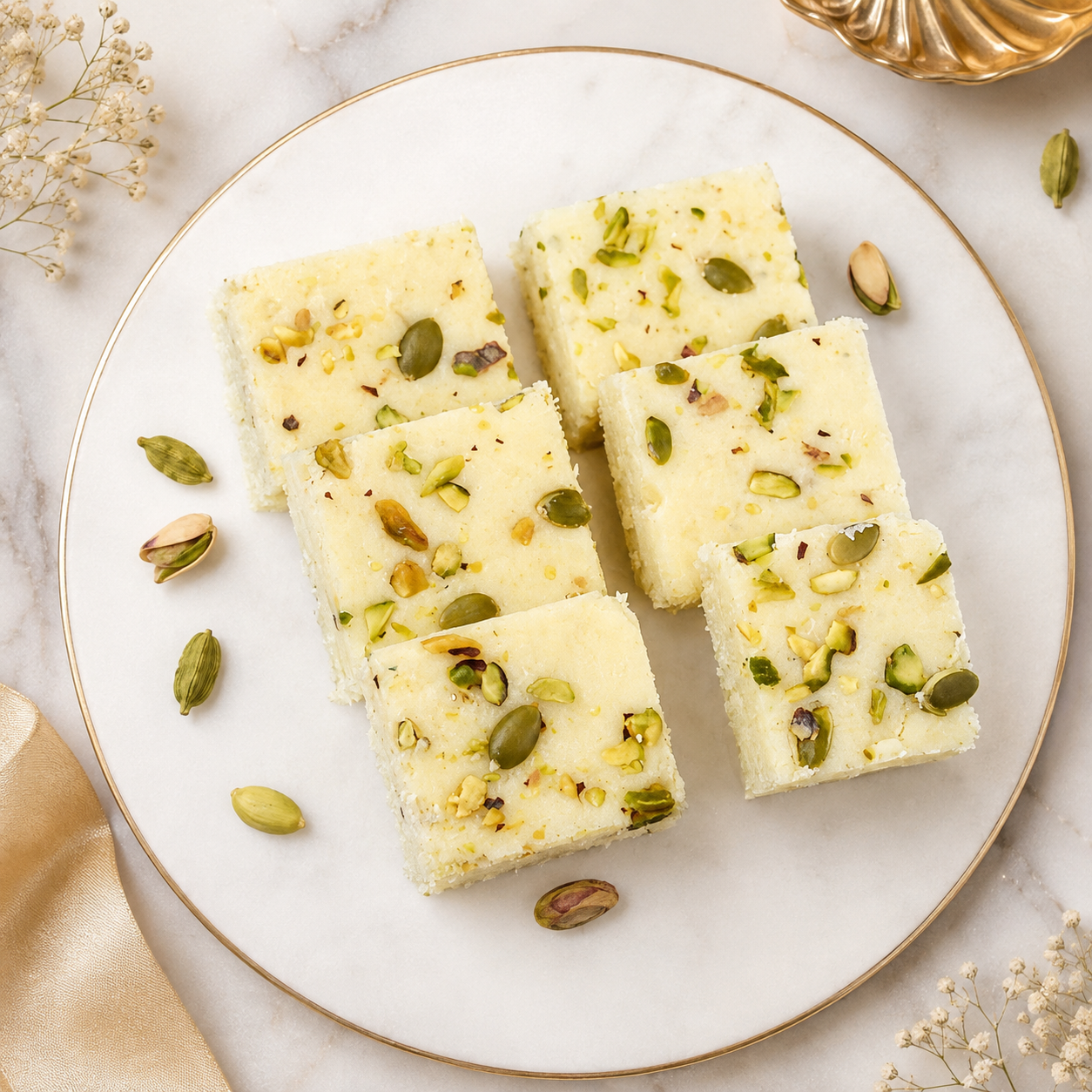 Pista Burfi Fresh 900g to 1kg