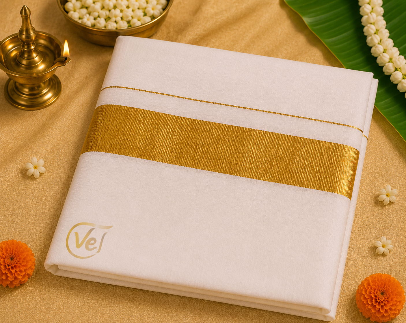 Dhothi and Towel Set 8 x 4 (4metres)