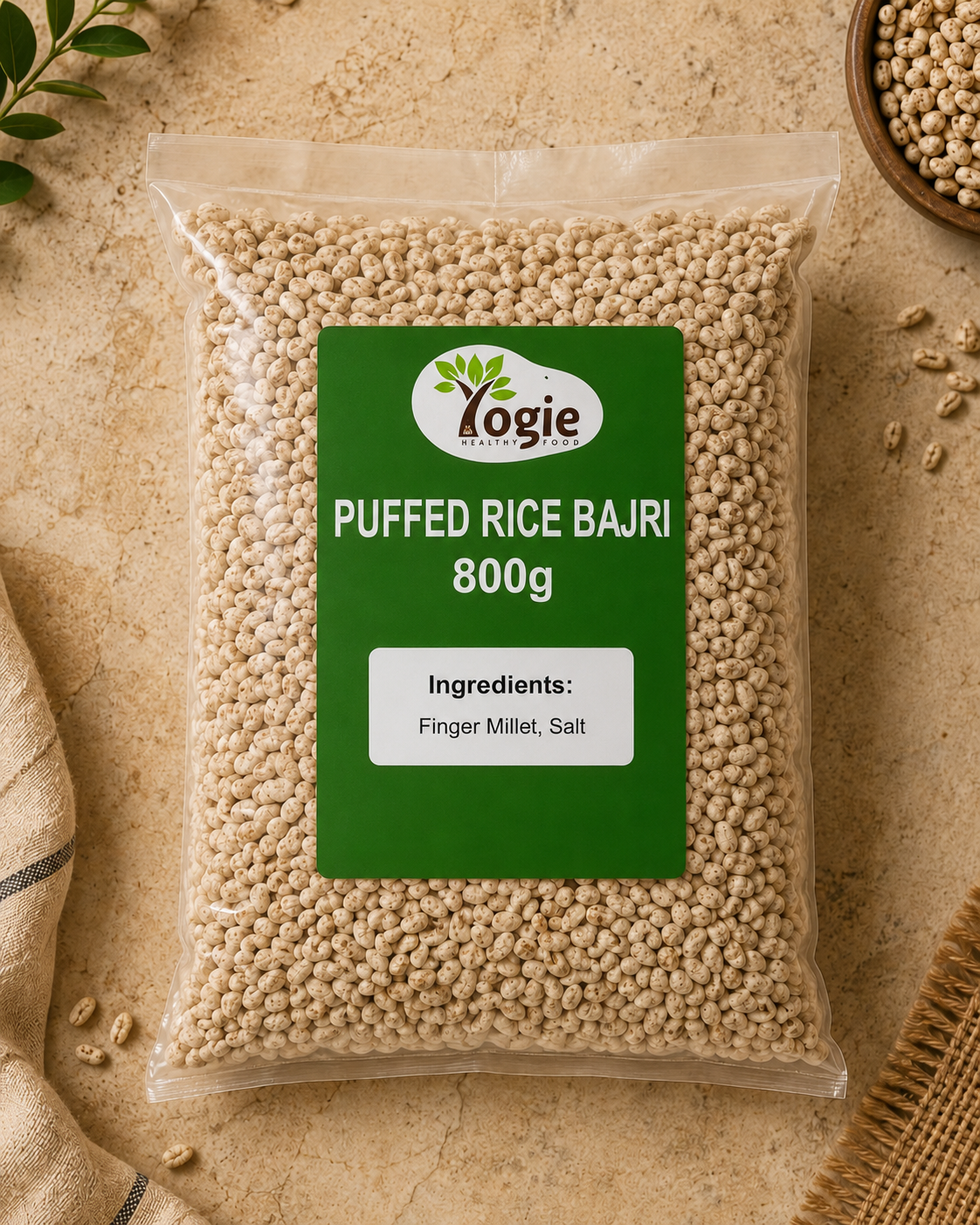 Yogie Puffed Rice Bajri 800g