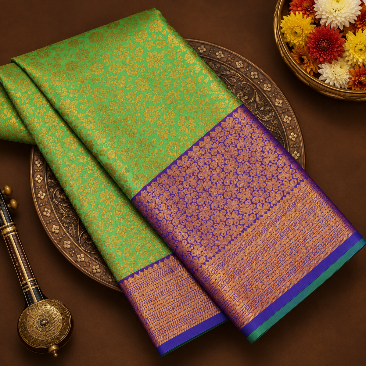Green Pattu Saree