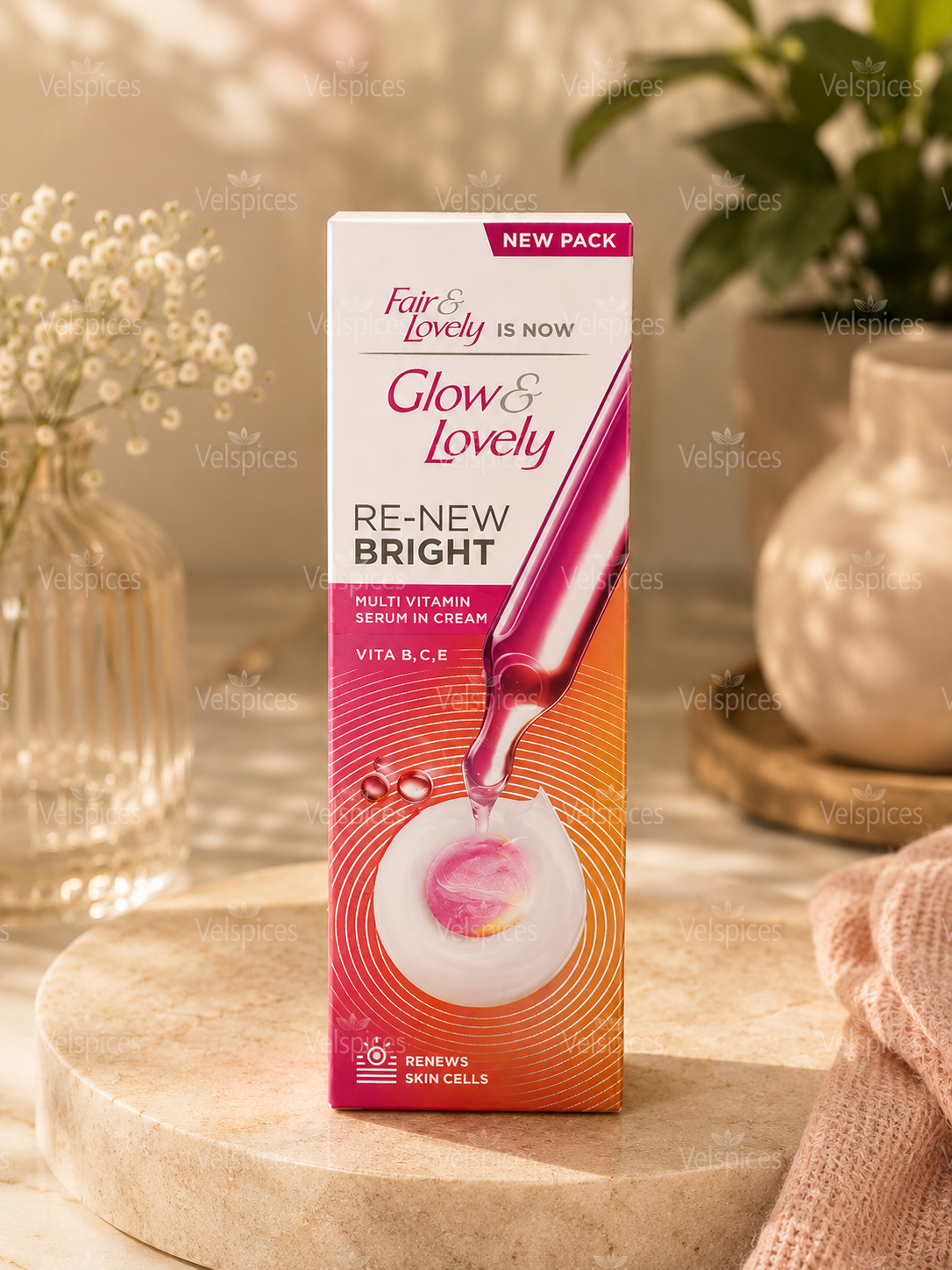 Glow & Lovely Re-New Bright Multi Vitamin Serum in Cream 50g