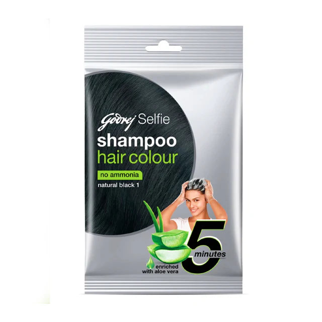 Goorej Selfie Shampoo Hair Colour Natural Black 18G