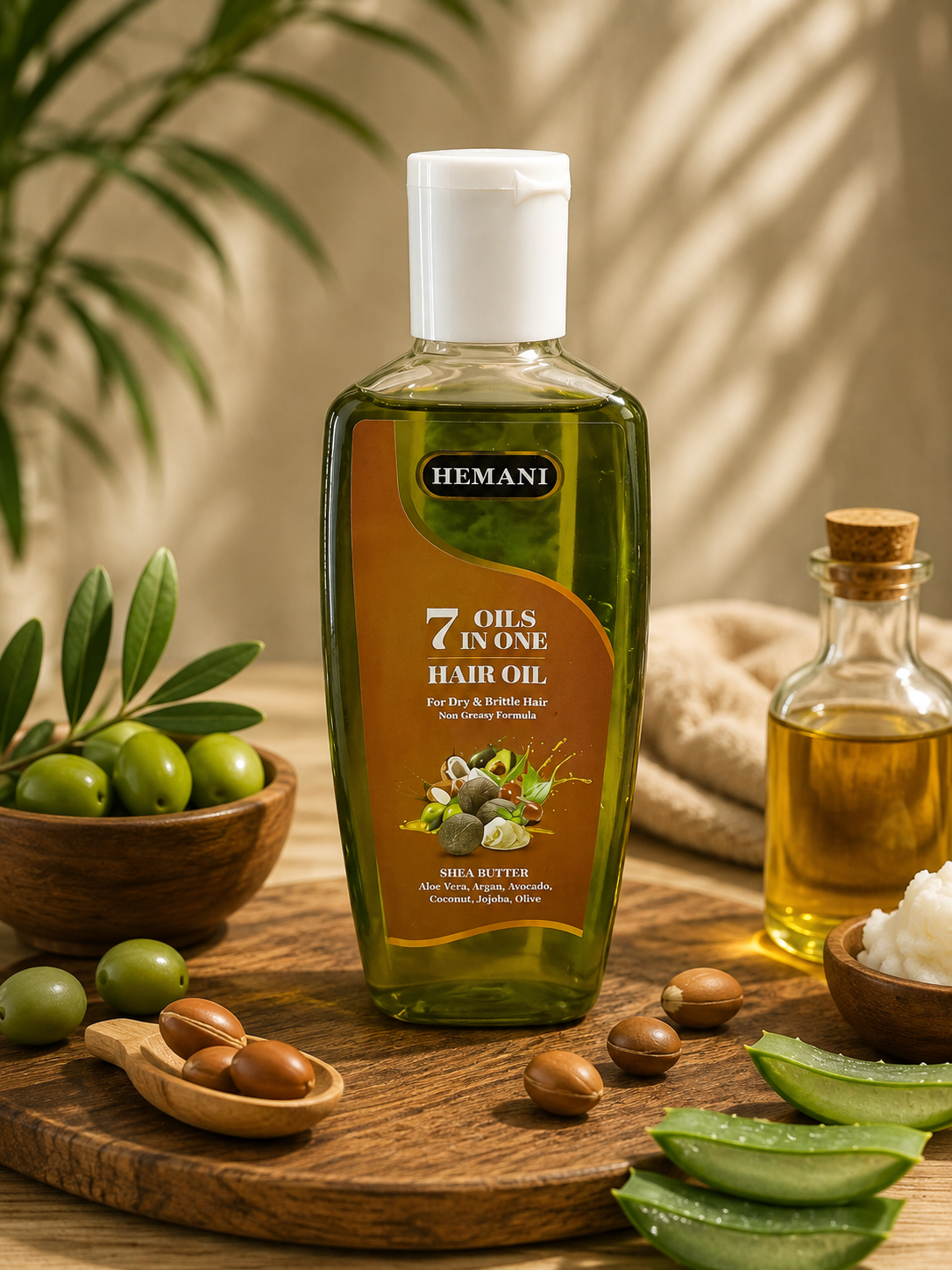 Hemani 7 Oils in One Hair Oil for Dry & Brittle Hair 200ml