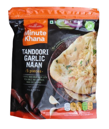 Haldirams Tandoori Garlic Naan 400G Frozen