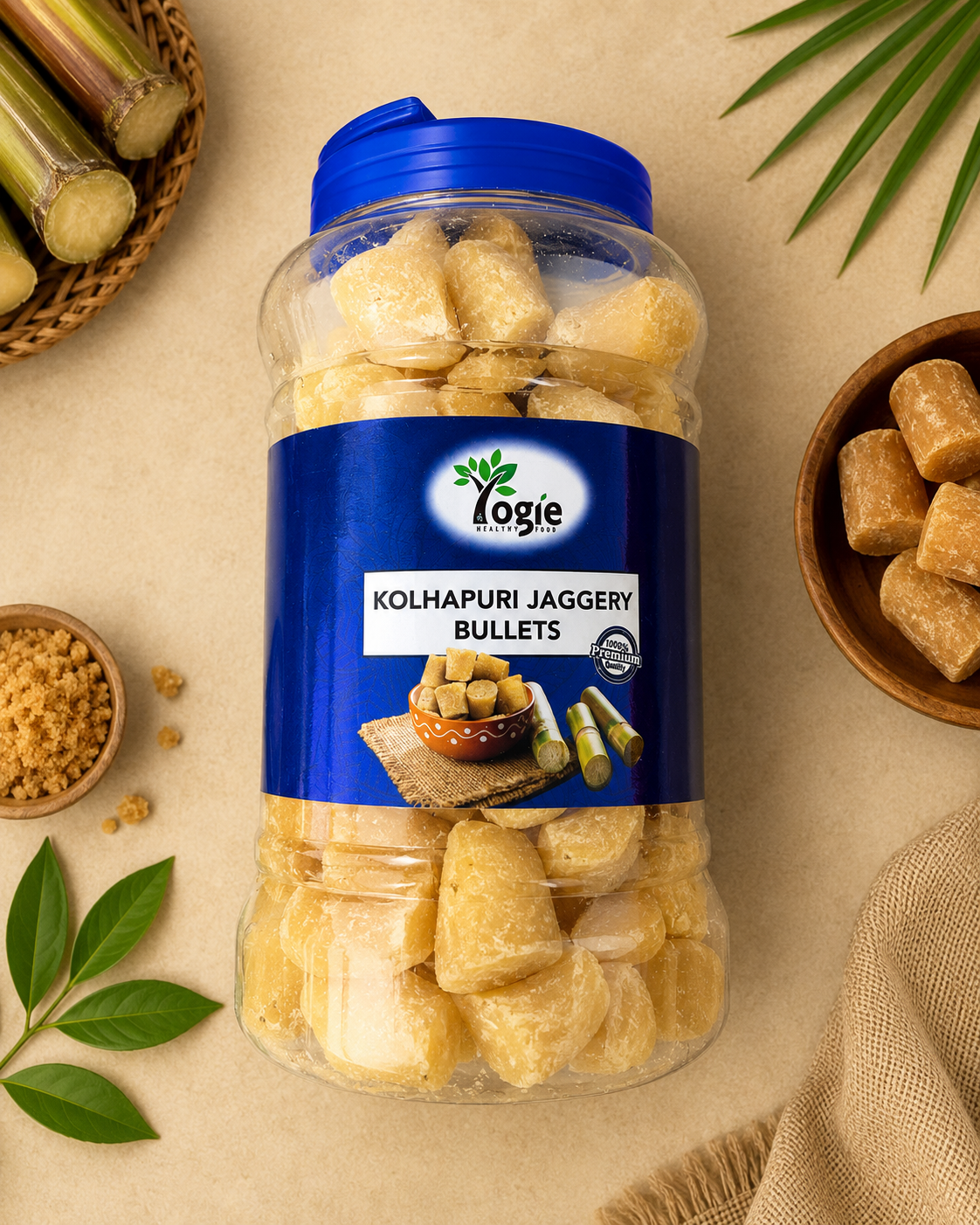 Yogie Kolhapuri Bullets Jaggery 1Kg