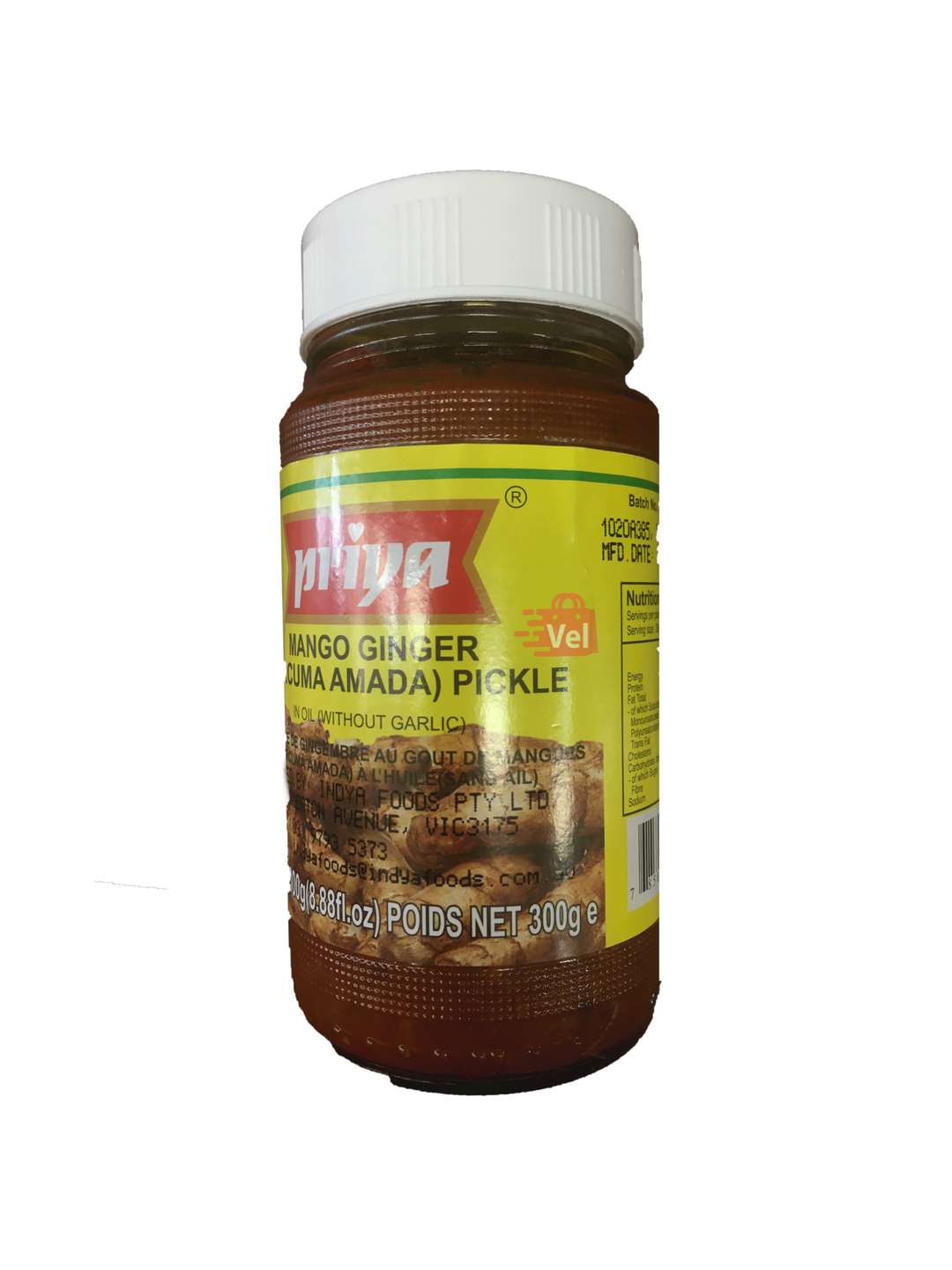 Priya Mango Ginger Pickle 300g