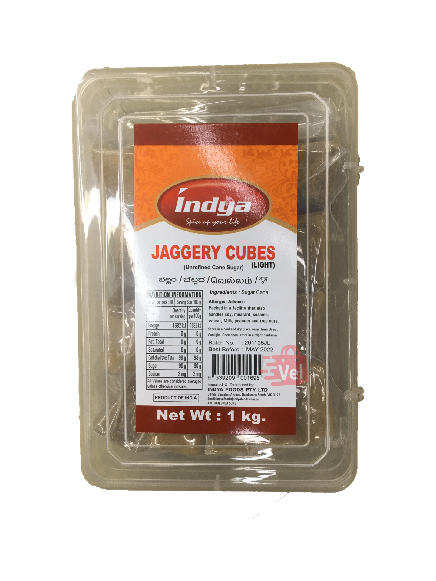 Indya Jaggery Cubes 1Kg