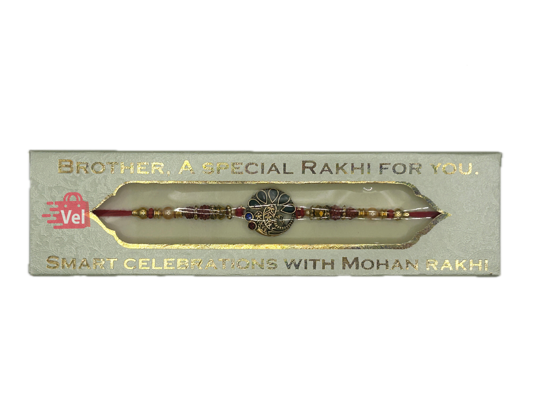 Peacock Rakhi with Stones