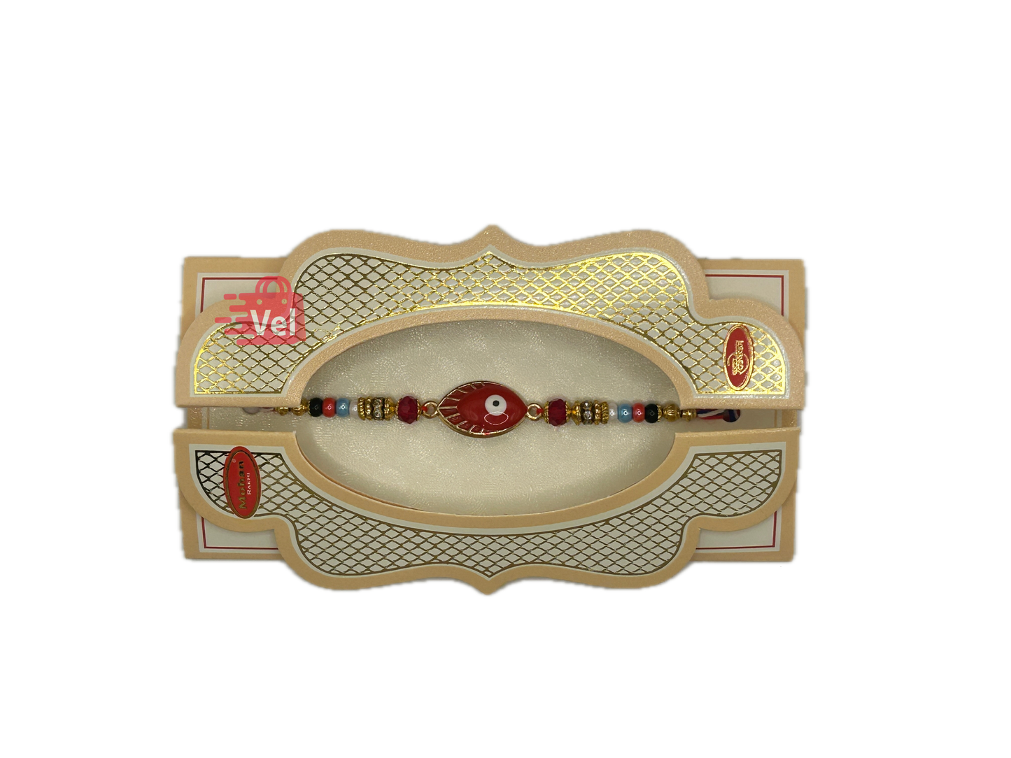 Peacock Rakhi Red (Online exclusive)