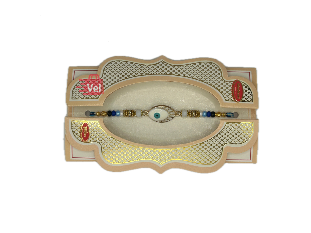 Peacock eye rakhi white (Online exclusive)