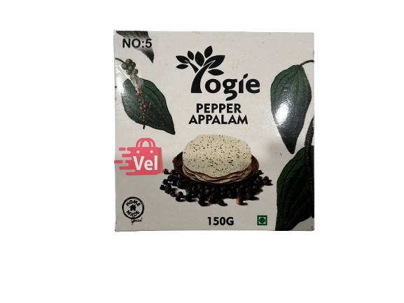 Yogie Pepper Appalam 150G 5 pieces