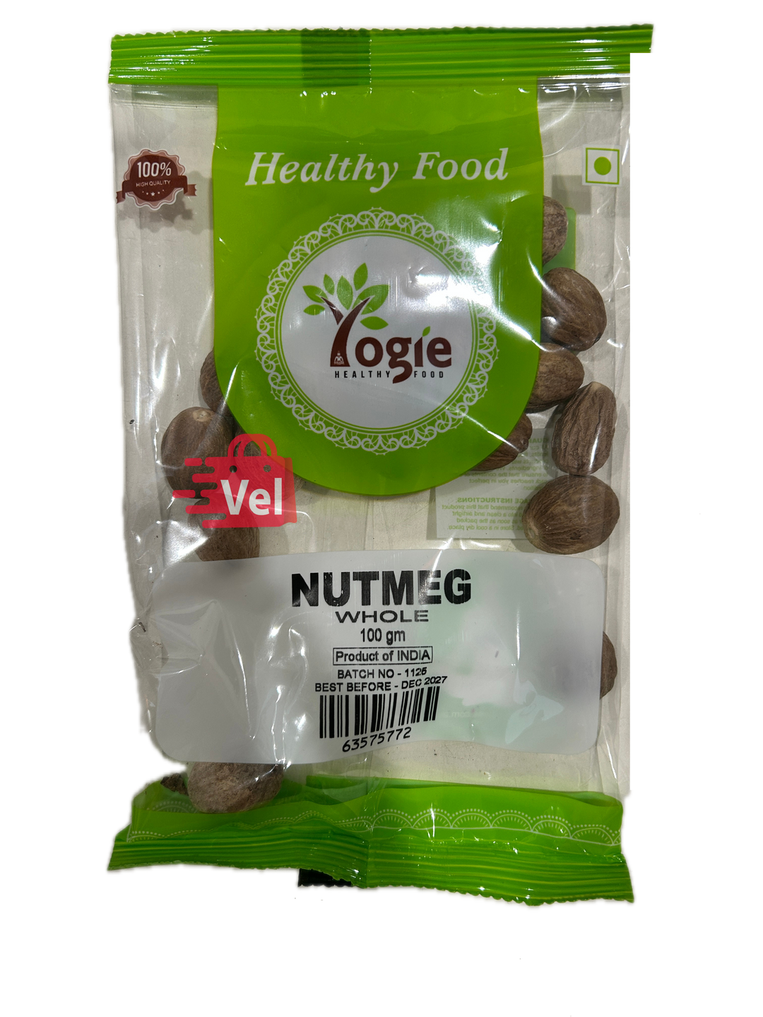 Yogie Nut Meg Whole 100G