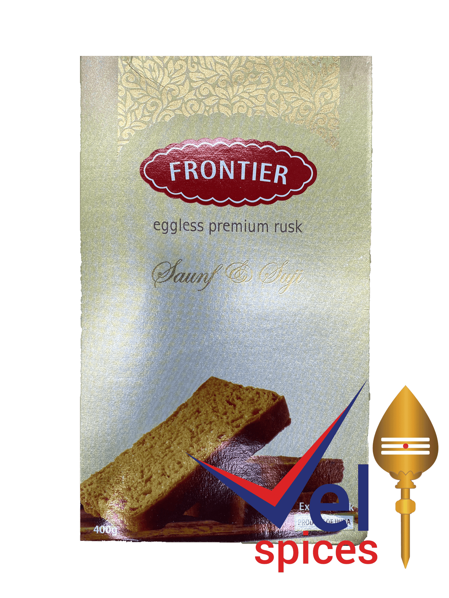 Frontier Saunf & Suji Eggless Rusk 400G