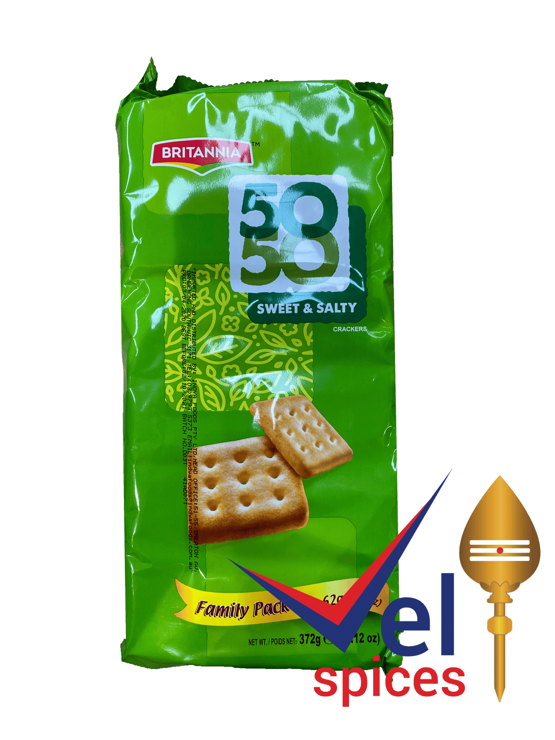 Britannia 50-50 Sweet and Salty Value Pack 372G