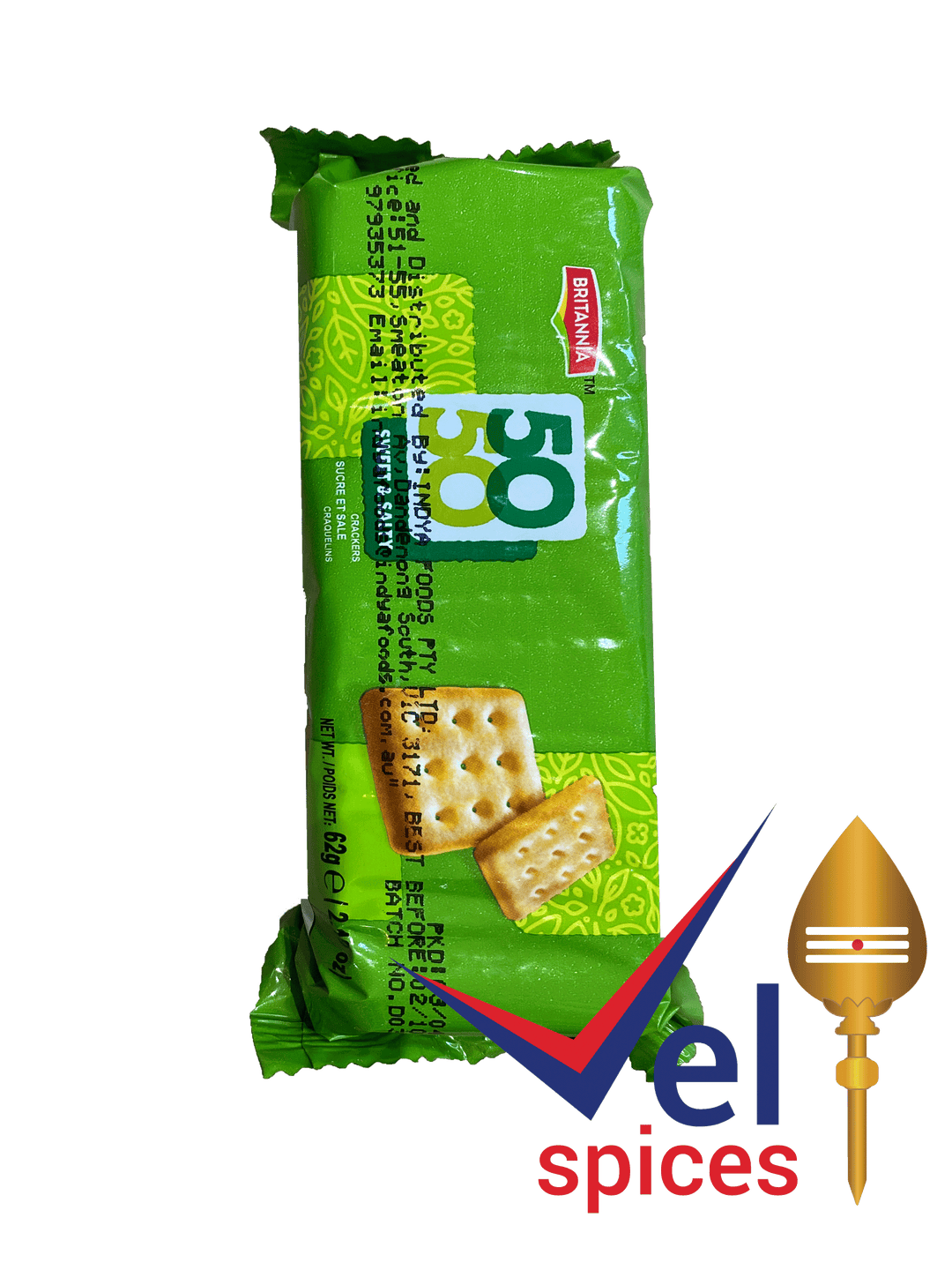 Britannia 50-50 Biscuits 62G