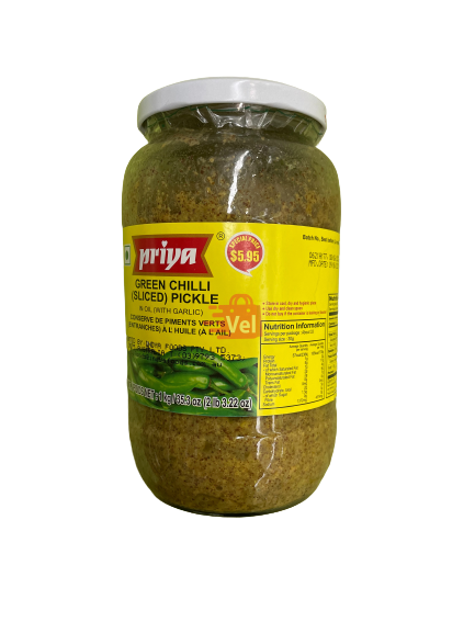 Priya Green Chilli Pickle 1kg