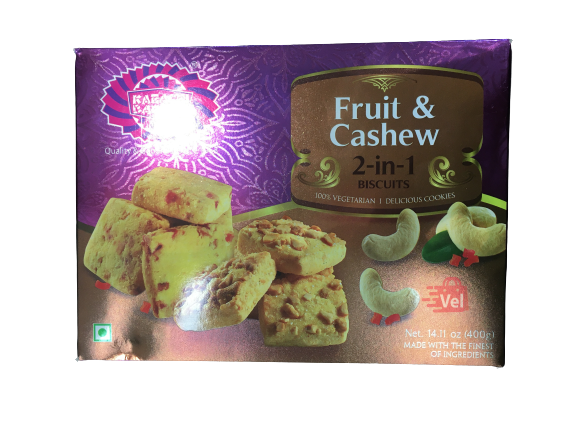 Karachi 2 In 1 Fruit & Cashew Biscuits 400G