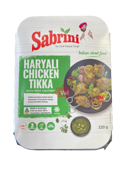 Sabrini Haryali Chicken Tikka 220g Frozen