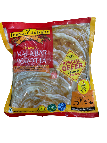 Instant Delight Malabar Porotta 300G Frozen