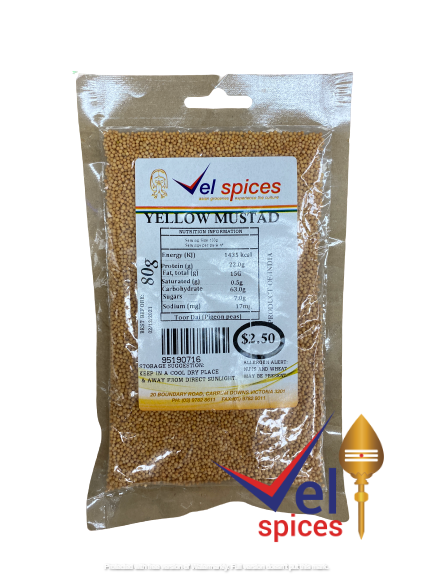 Velspices Yellow Mustard Seeds 80G