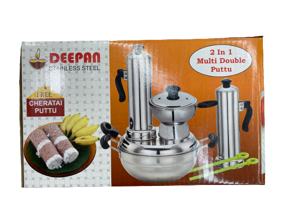 Deepa Stainless Steel Two In One Multi Double Puttu Maker