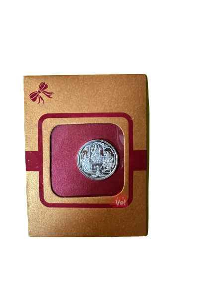 God Ganesh, Saraswathi and Lakshmi Silver Coin 5G