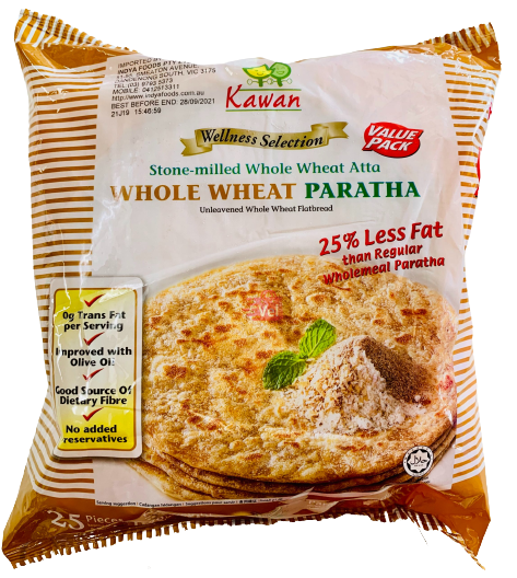 Kawan Whole Wheat Paratha 25Pcs Frozen