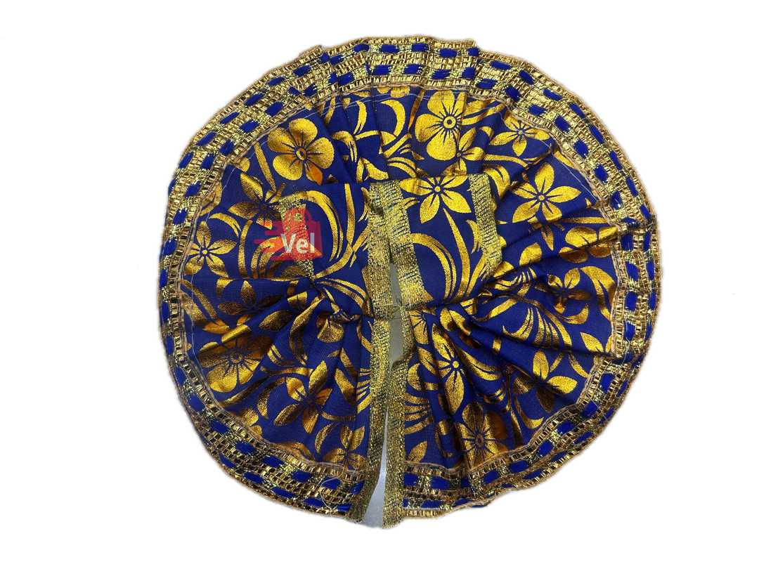 Krishna dress blue with flower pattern