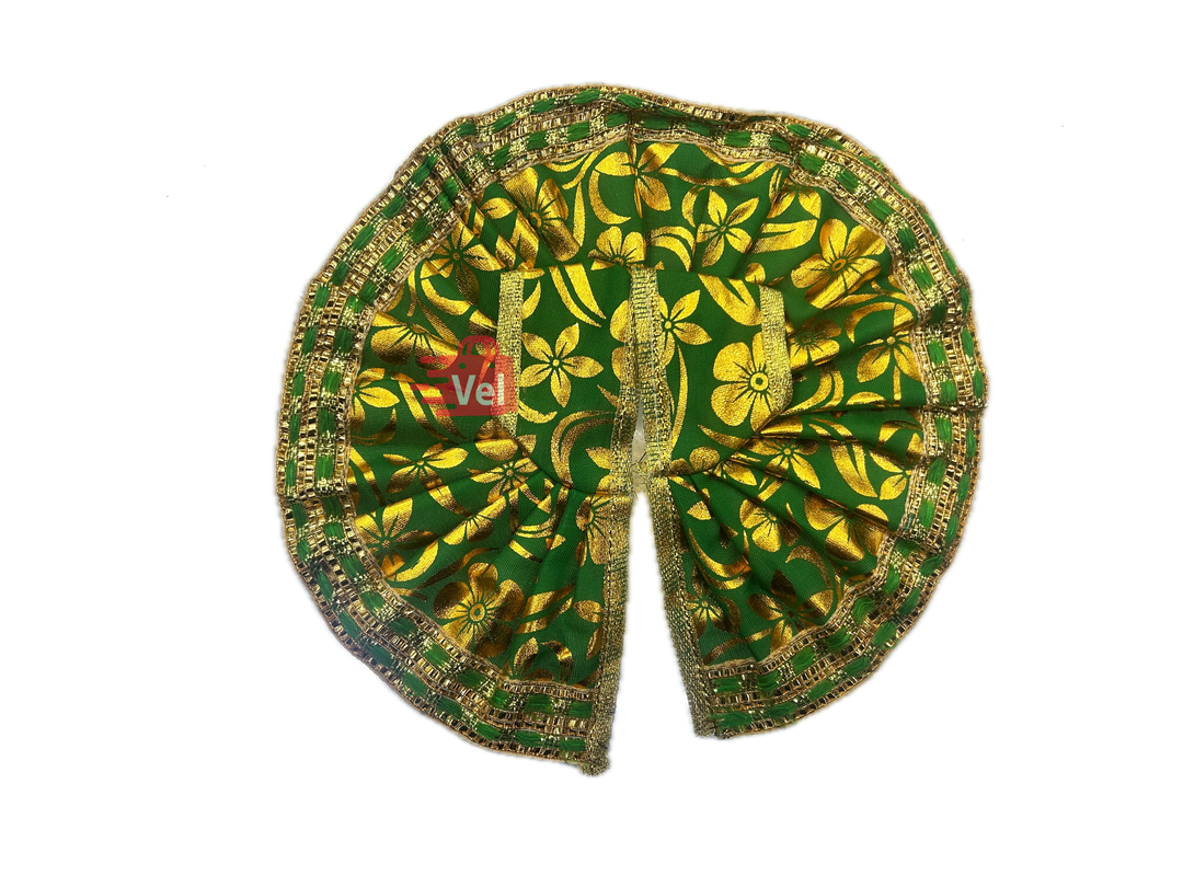 Krishna dress green with flower pattern