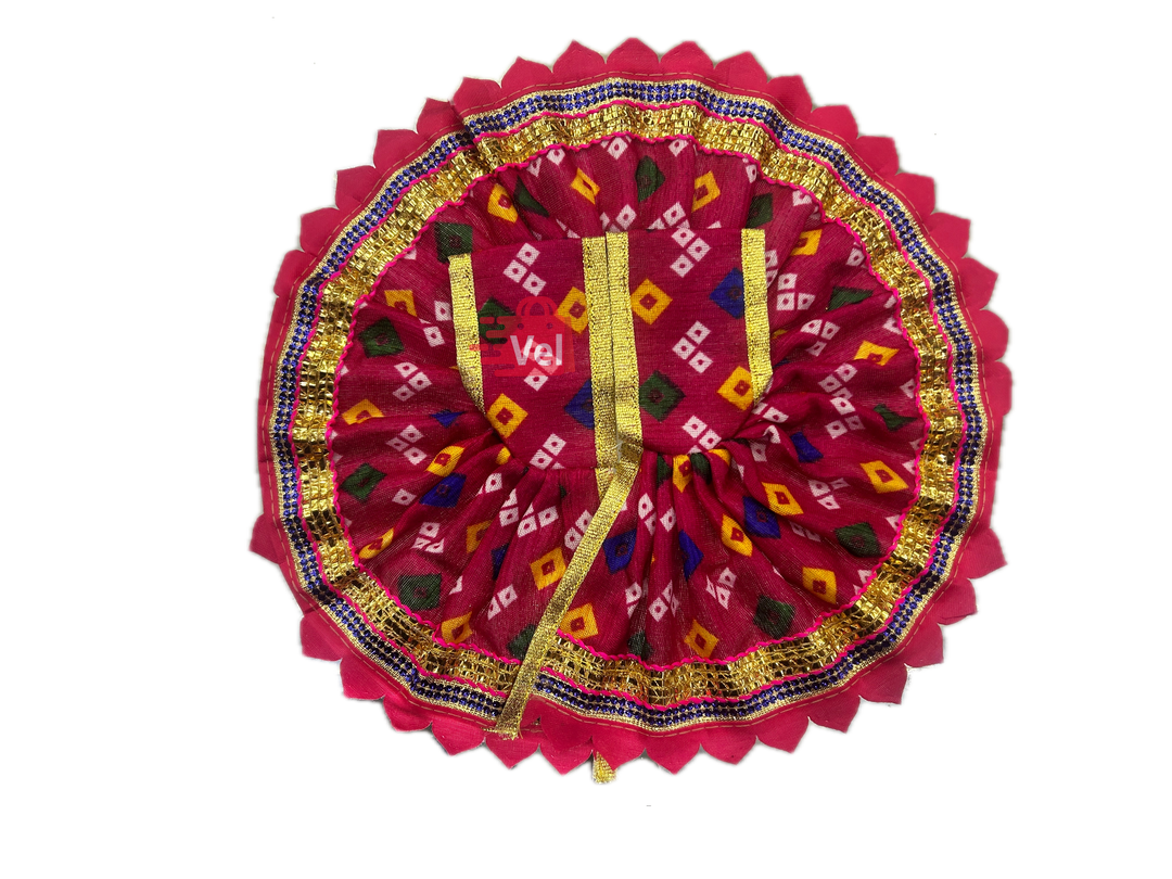 Krishna dress magenta with diamond pattern