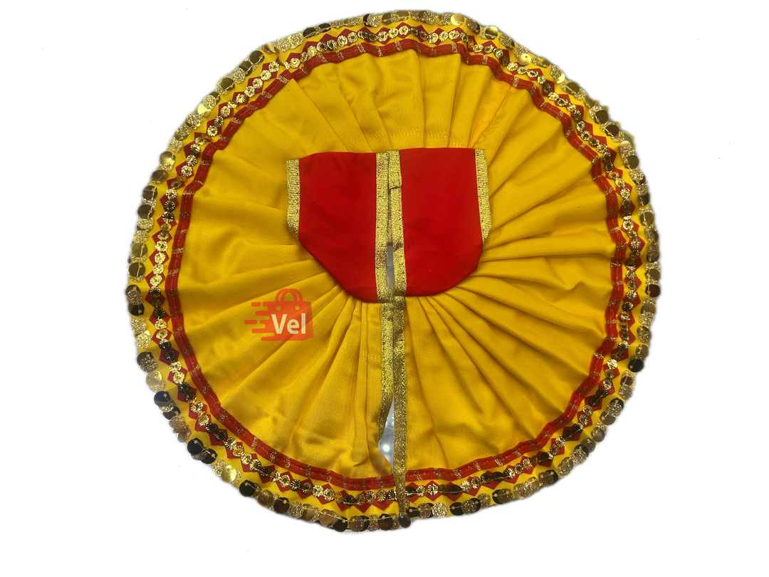 Krishna dress yellow and red