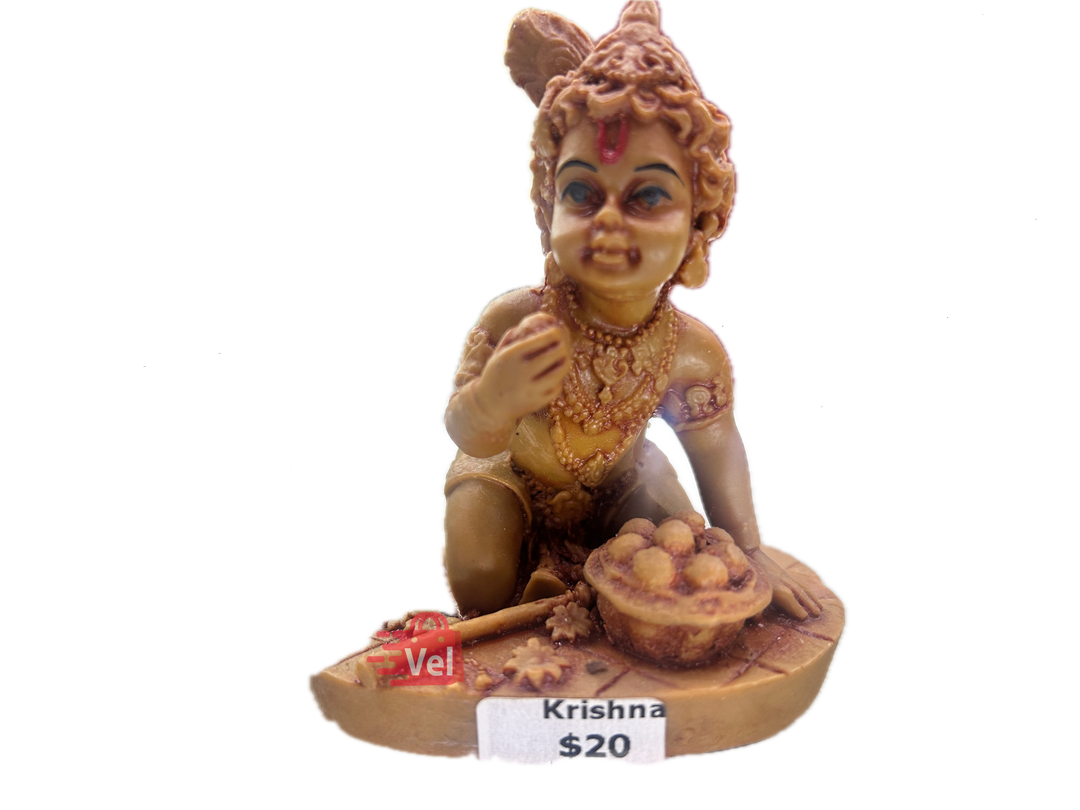 Krishna idol brown