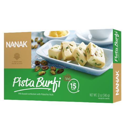 Nanak Pista Burfi 340G Frozen