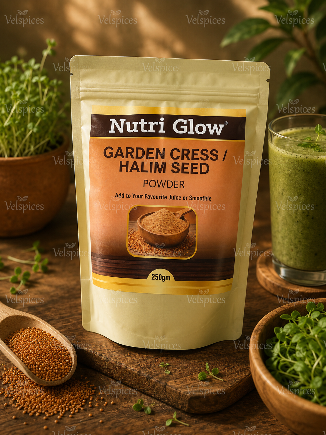 Nutri Glow Garden Cress / Halim Seed Powder 250g