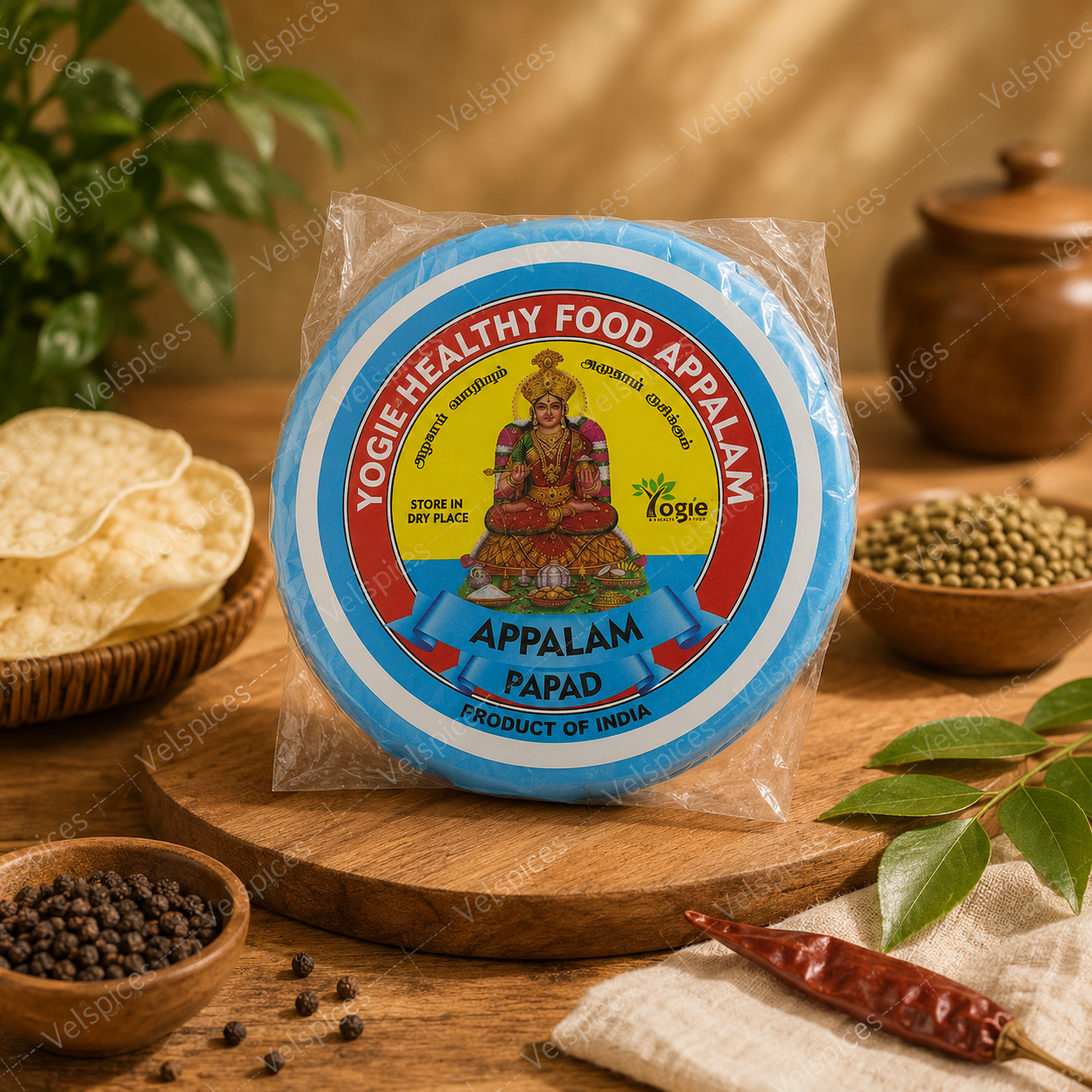 Yogie Healthy Food Appalam Papad No. 2 – 285g