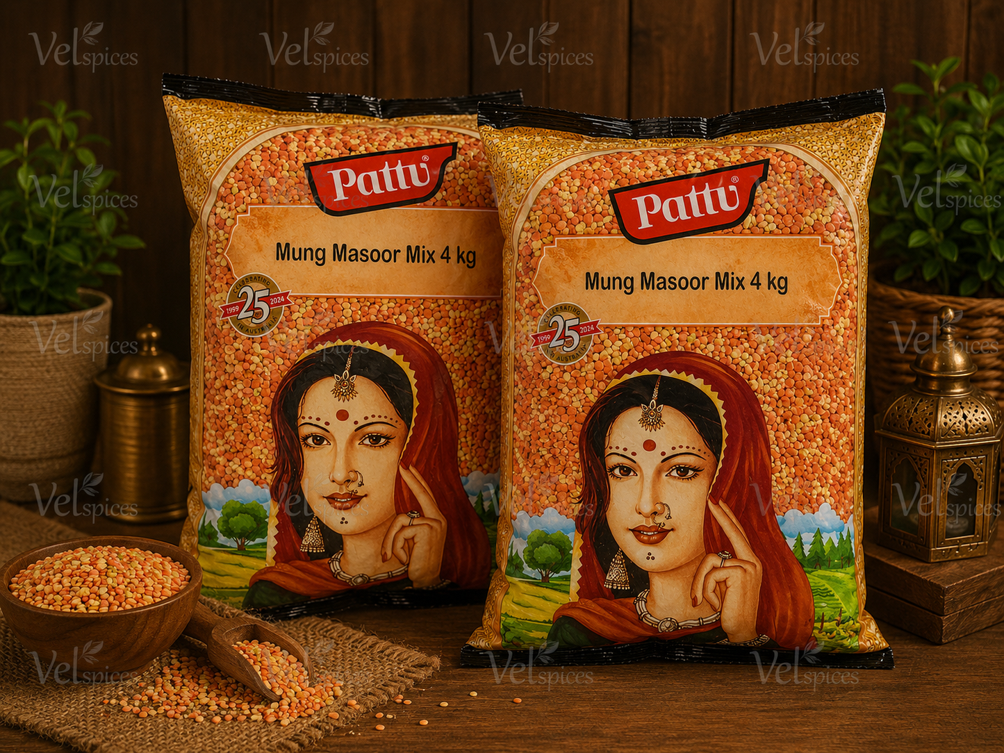 Pattu Mung Masoor Mix 8kg - Onam Sale