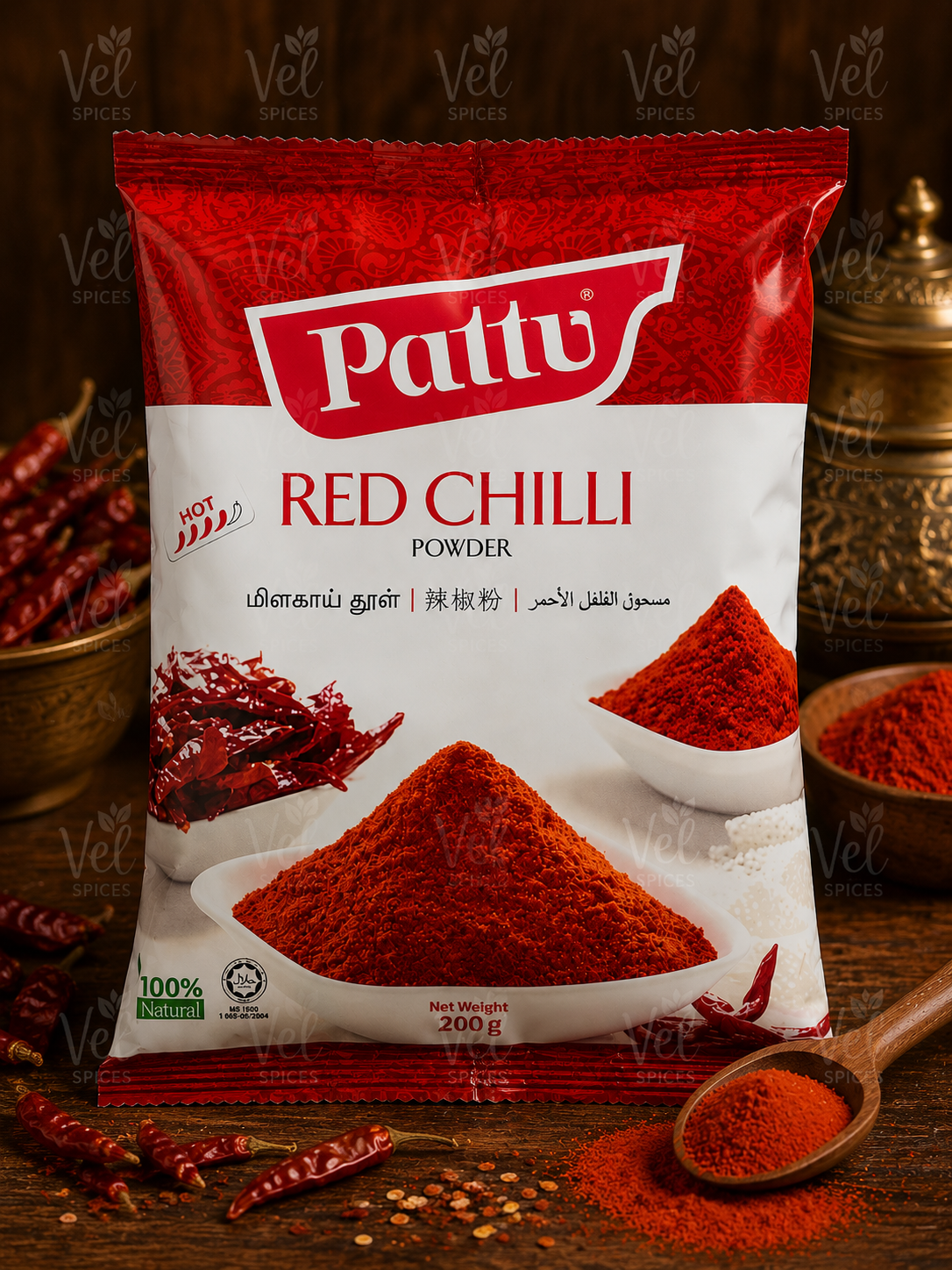 Pattu Hot Red Chilli Powder 200g