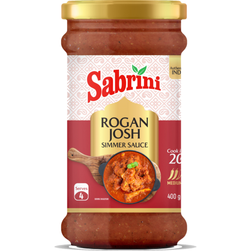 Sabrini Rogan Josh Simmer Sauce 400G